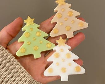 Soap mini Christmas party favors with Personalized tag for office,guests,colleagues,clients.A small business gifts for the New Year Holiday