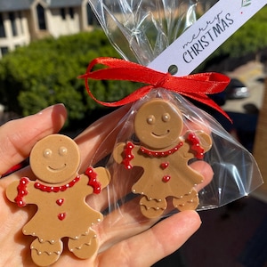 Presente para convidados: sabonete natalino, biscoito de gengibre artesanal, etiqueta personalizada, colega de trabalho, pequeno presente para funcionários, clientes, lembrança corporativa