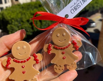 Guest gift Christmas soap gingerbread handmade personalized tag coworker small present gift for employees clients corporate souvenir