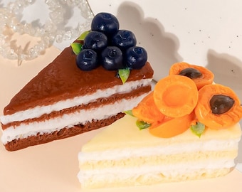 Soap Box. 2 Cakes with Blueberry and Apricots | Fake food soap | Wedding Favors|Birthday Gift|Soap for sweet tooth|Treat Box|Letterbox Gifts
