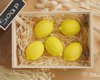 Custom listing: set of 80 lemon-shaped soaps