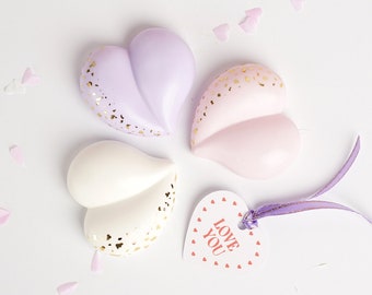 Cadeau personnalisé coeurs de savon cadeau pour petite amie cadeau pour petit ami idée cadeau cadeau romantique meilleur ami cadeau Saint-Valentin pour un être cher