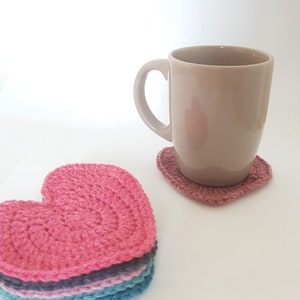 Sous verre, sous tasse Coeur au crochet image 9