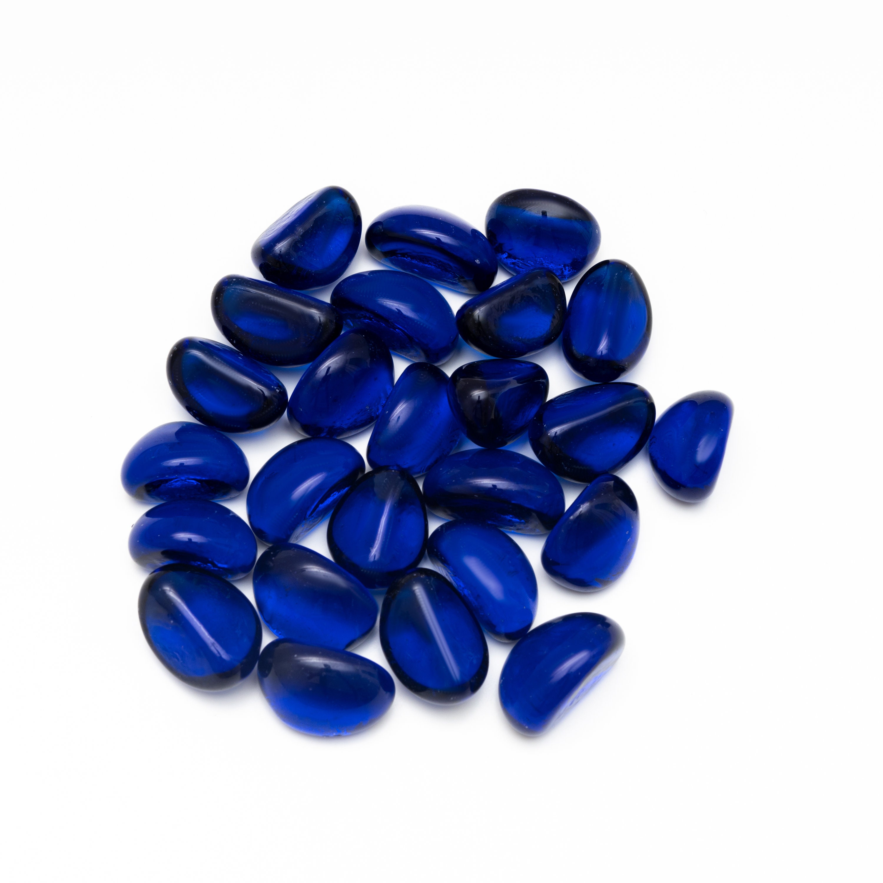 Tabletop Fireplace With Navy Blue Glass Stones / Tabletop Fire Pit mini