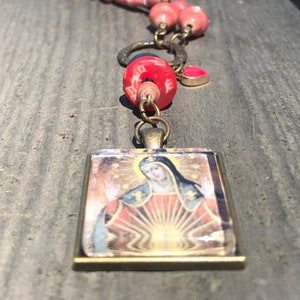 Paper Moon Pendant | Virgin Mary