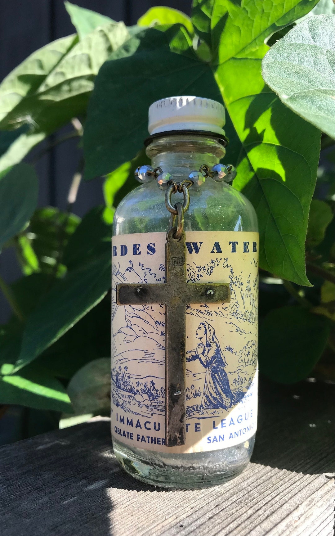 Vintage Holy Water Bottle Rosary Crucifix - Etsy