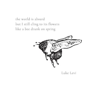 Bee Poem (Poetry Print) | bumble bee decor