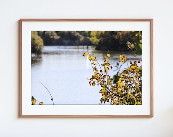 Autumn Lake Photography Print: Fine Art Wall Decor