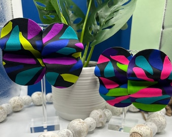 Jordyn(Abstract)/Large Oval Polymer Clay Earrings/Statement Earrings