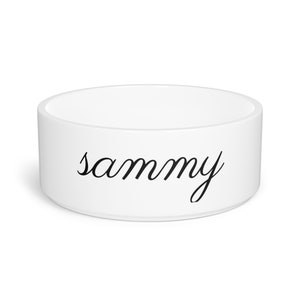 personalized ceramic pet food bowl