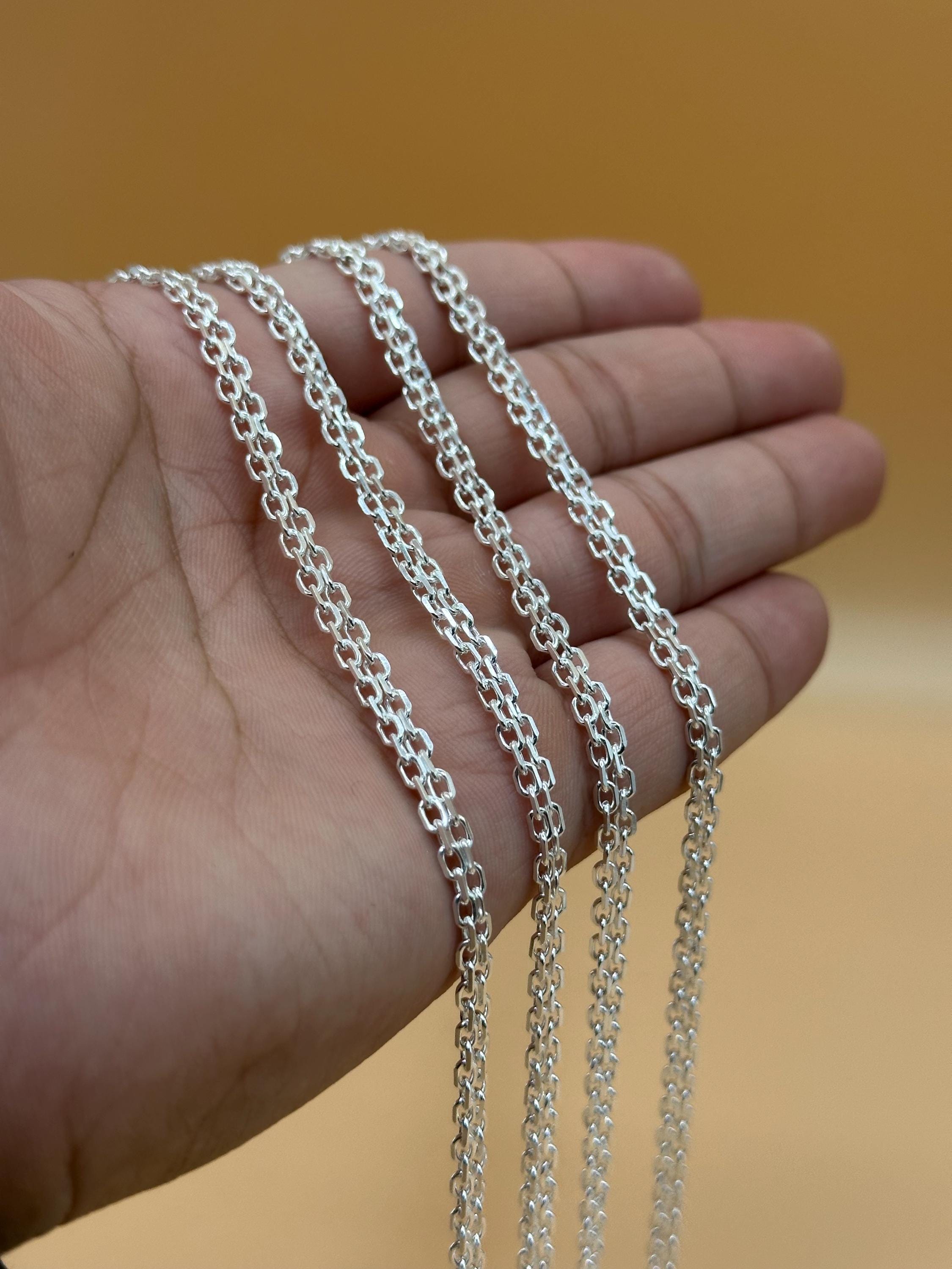 990シルバーアンカーチェーン/ネックレス 1mm&2mm - Etsy 日本
