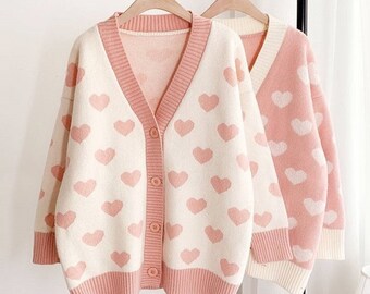 Heart Cardigan Knit Cardigan