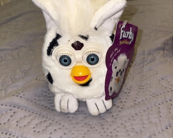 Furby Buddies VTG 1999, buena luz, blanco y negro, Tiger Electronics, nuevo con etiquetas.