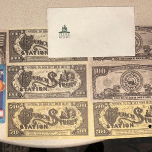 Church Street Station Bills Seltene Sammlerstück Hinweis Atlanta Florida Fair Tickets