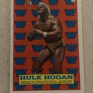 1987 Topps WWF WWE Card Sticker #2 Hulk Hogan