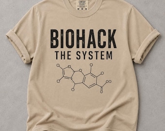 Biohack The System Shirt, Wellness Graphic Tee, Funny Science Shirt, Comfort Colors Tee, Gym Lifestyle Shirt, Biohacker Tee