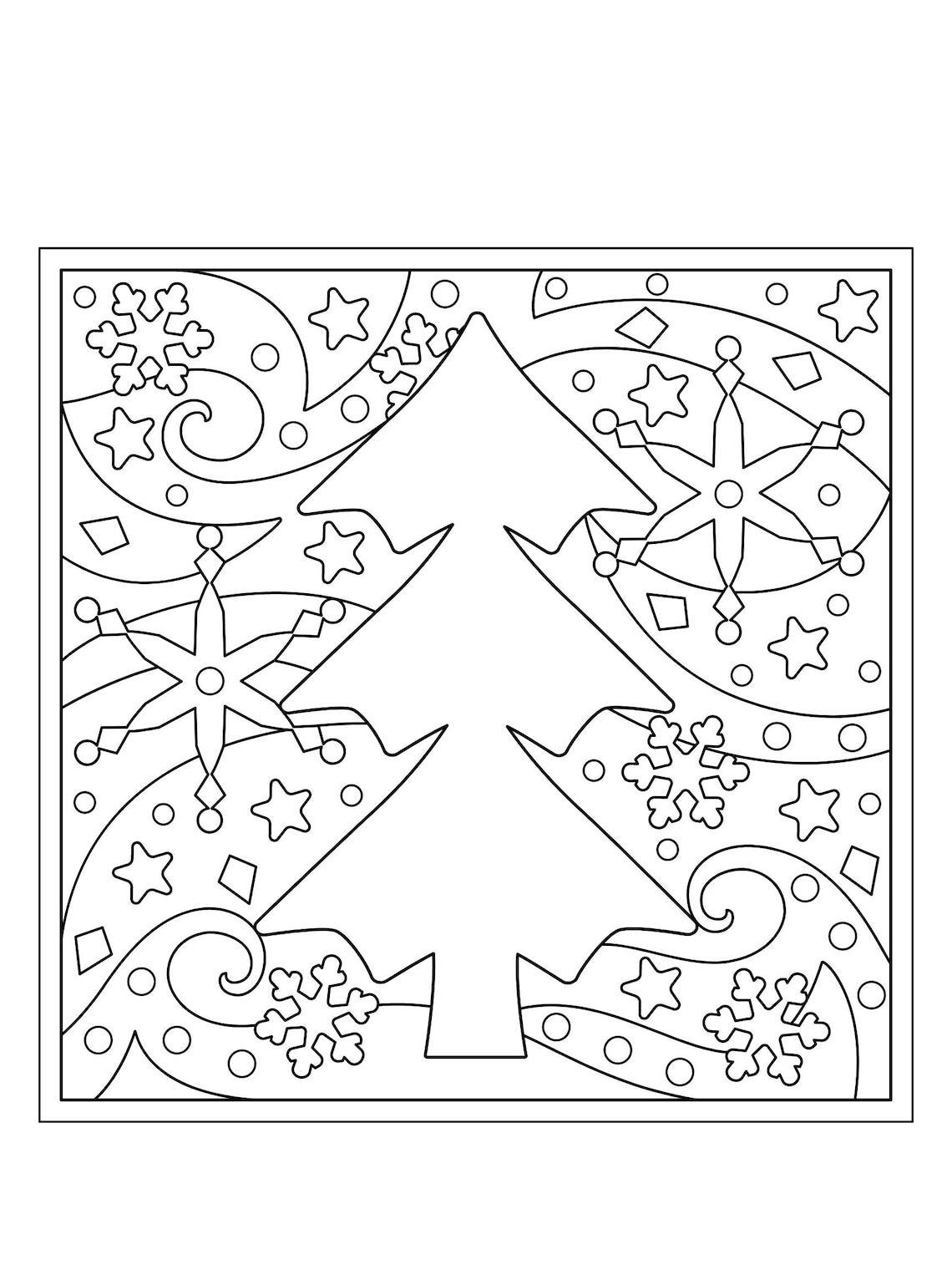 Adult Holiday Coloring Sheets - Etsy