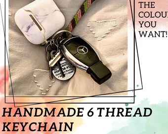 Handmade Six-Thread Keychain **Customizable**