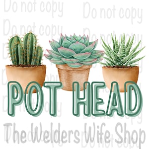 Pot Head | PNG File for Sublimation
