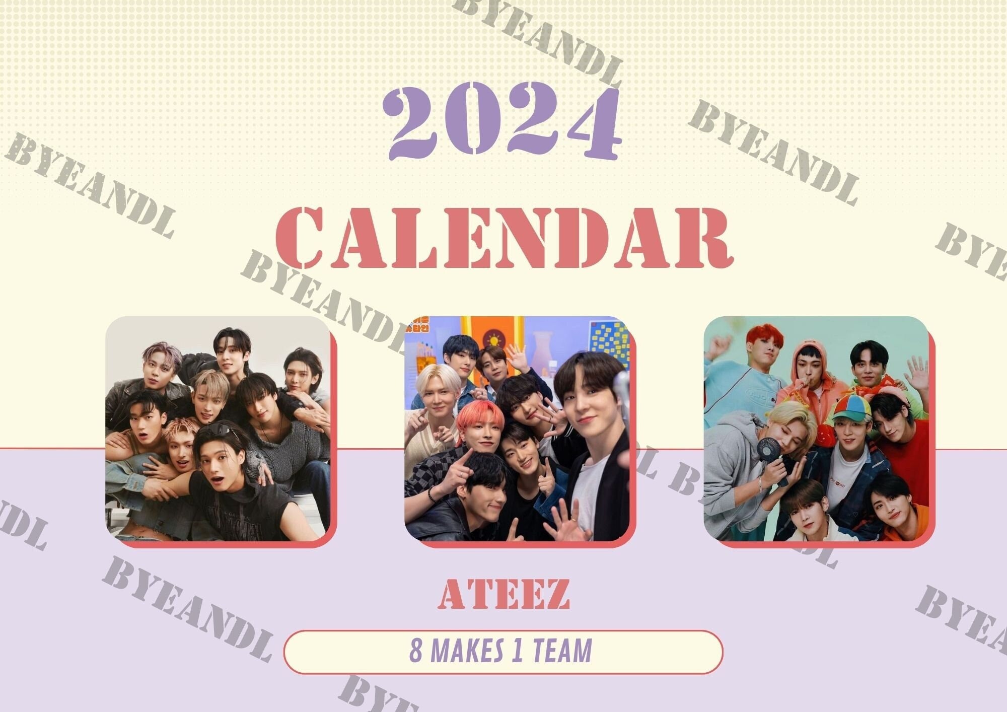 ATEEZ CALENDAR 2024 Etsy