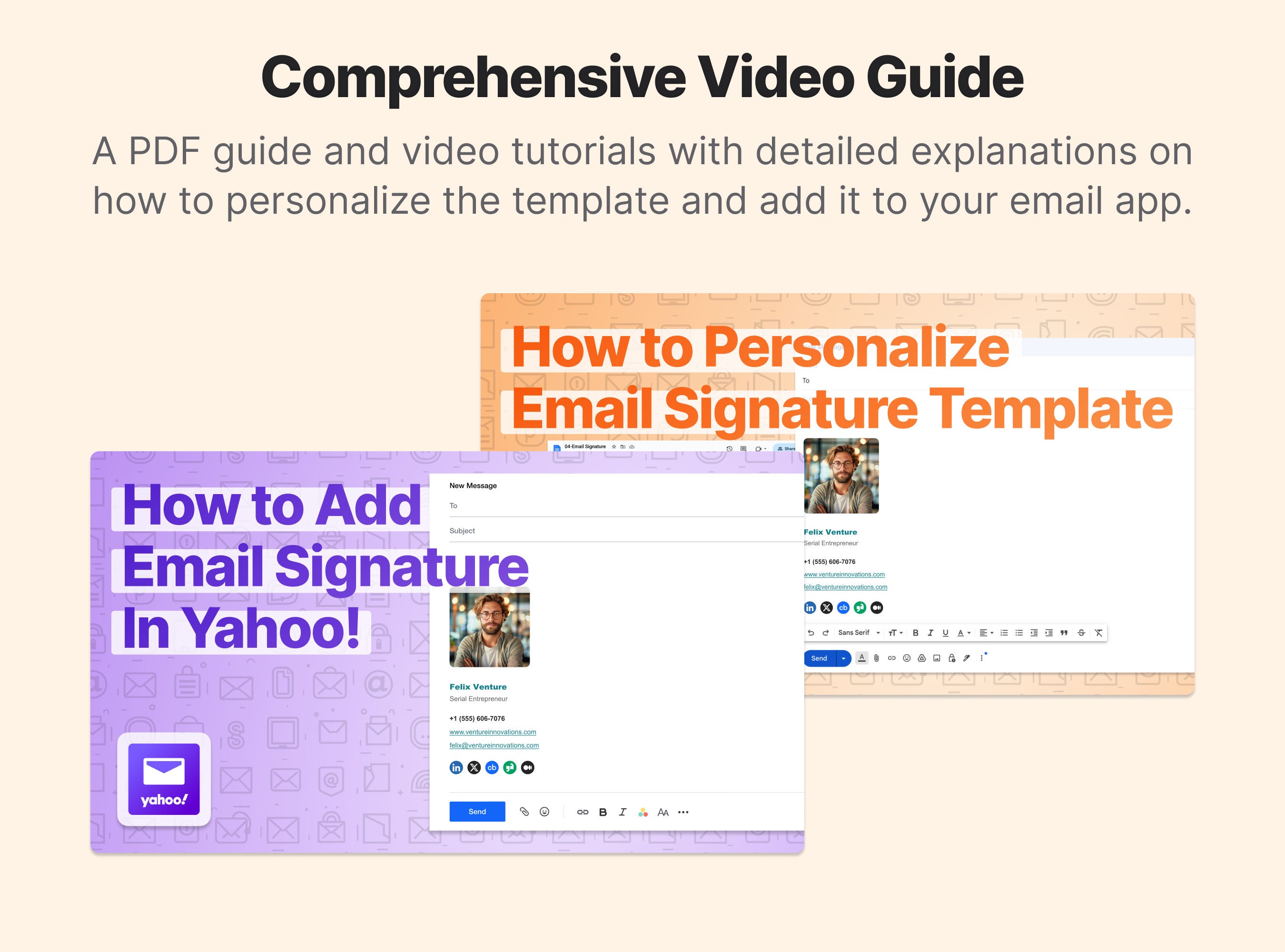 Editable Email Signature Template | Professional & Mobile-friendly ...