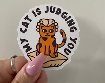 Sticker Mijn kat beoordeelt je