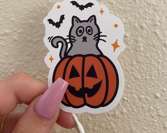 Pumpkin Cat Sticker