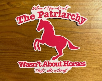 Patriarchaat gaat niet over paardensticker