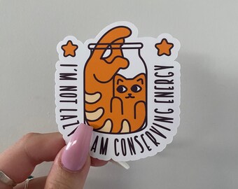 Sticker Lazy Cat