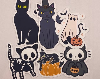Halloween Cat Sticker Pack