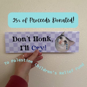 Don’t Honk I’ll Cry Sticker