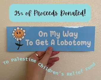 Sticker Op weg naar een lobotomie