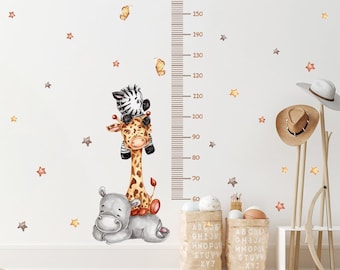 Animal Stack Height Chart Wall Decal