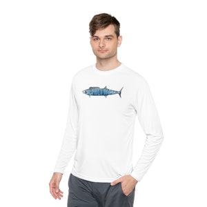 Wahoo A Hui Hou UV protection Fishing Shirt Moisture Wicking performance Fishing Long Sleeve Tee Shirt Sun Protection while you are Fishing