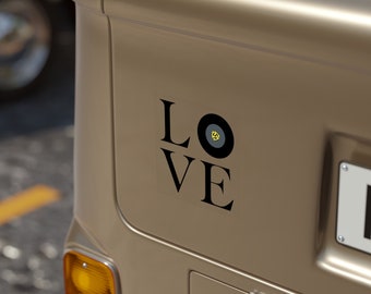 Pegatina de vinilo "Me encantan los 45": decoración transparente para exteriores