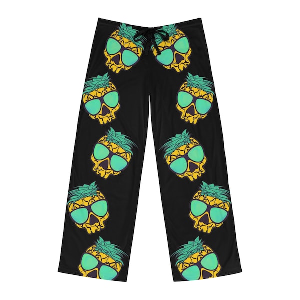 Men's Pajama Pants pineapple skull tropical surfer casual lounge pj party pineapple fall styles party with subtropical southern hospitality