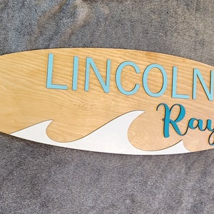 Surfboard Prop Sign, Surfboard Bedroom Sign, Birthday Party Sign Decor, Beach Theme