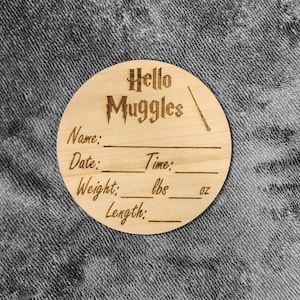 Harry P Baby Namensschild, Photo Prop für Baby, Neugeborene, Laser gravierte benutzerdefinierte Marker, Hogwarts