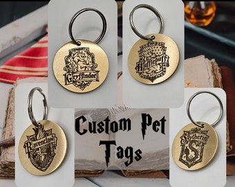 Lasergravierte Hundemarke, Halfter- und Zaummarke für Pferde, Harry P Hundemarke, ID-Marke für Hunde, Zauberer Marke