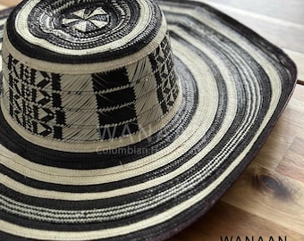 Vueltiao Colombia hatt / sombrero vueltiao / pilkäpp /Handgjord colombiansk hatt / Resor casual strandhatt/ Caña flecha /gåva / Handvävd