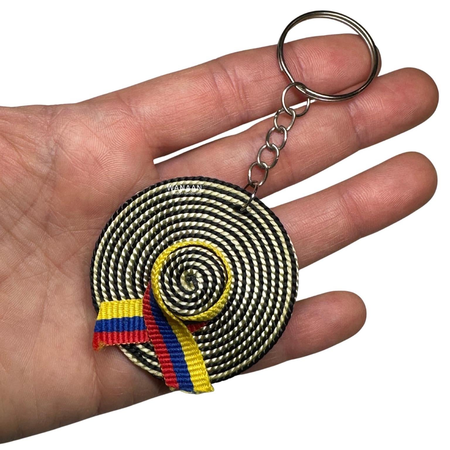 Handwoven Colombian Hat Keychain | Sustainable Artisan Craft | Natural ...