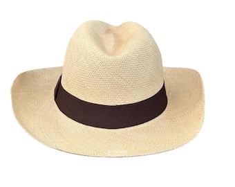 Cappello unisex in paglia Toquilla intrecciato a mano dalla Colombia - sombrero de Palma - Stile Panama estivo leggero, accessorio unisex da spiaggia e da viaggio