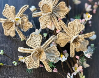 Orchid Narrow Napkin Ring Style, Iraca Straw Napkin Ring, Handmade Napkin Ring, made in Colombia, palma de iraca, servilletero, decoracion