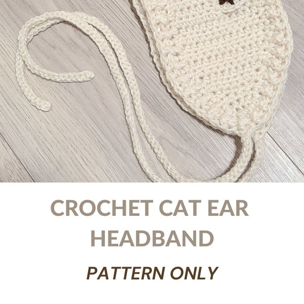 Crochet Cat Ear Headband PATTERN ONLY