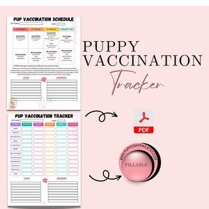 子犬のワクチン接種トラッカー：記入可能なスケジュールと体重記録（PDF）