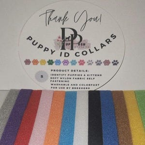 Pawfect Whelping Puppy Collar &quot;Small&quot;, ID Soft bands
