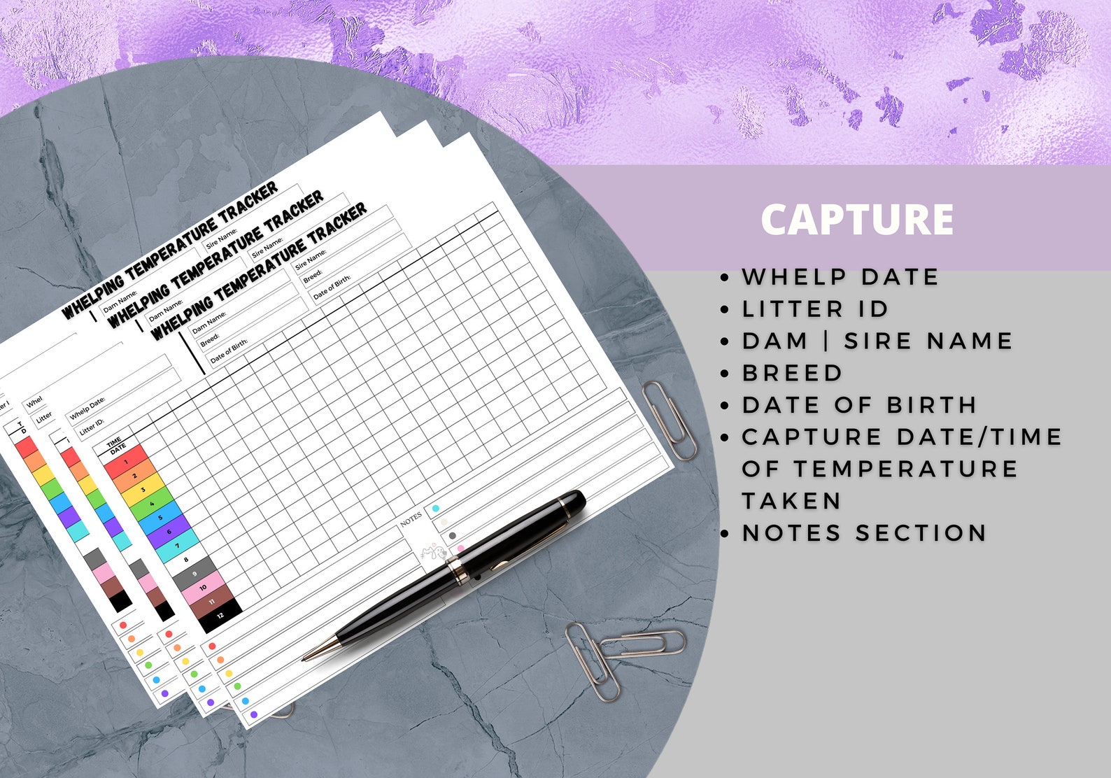 Printable Dog Temperature Form Breeder Whelping Tracker - Etsy