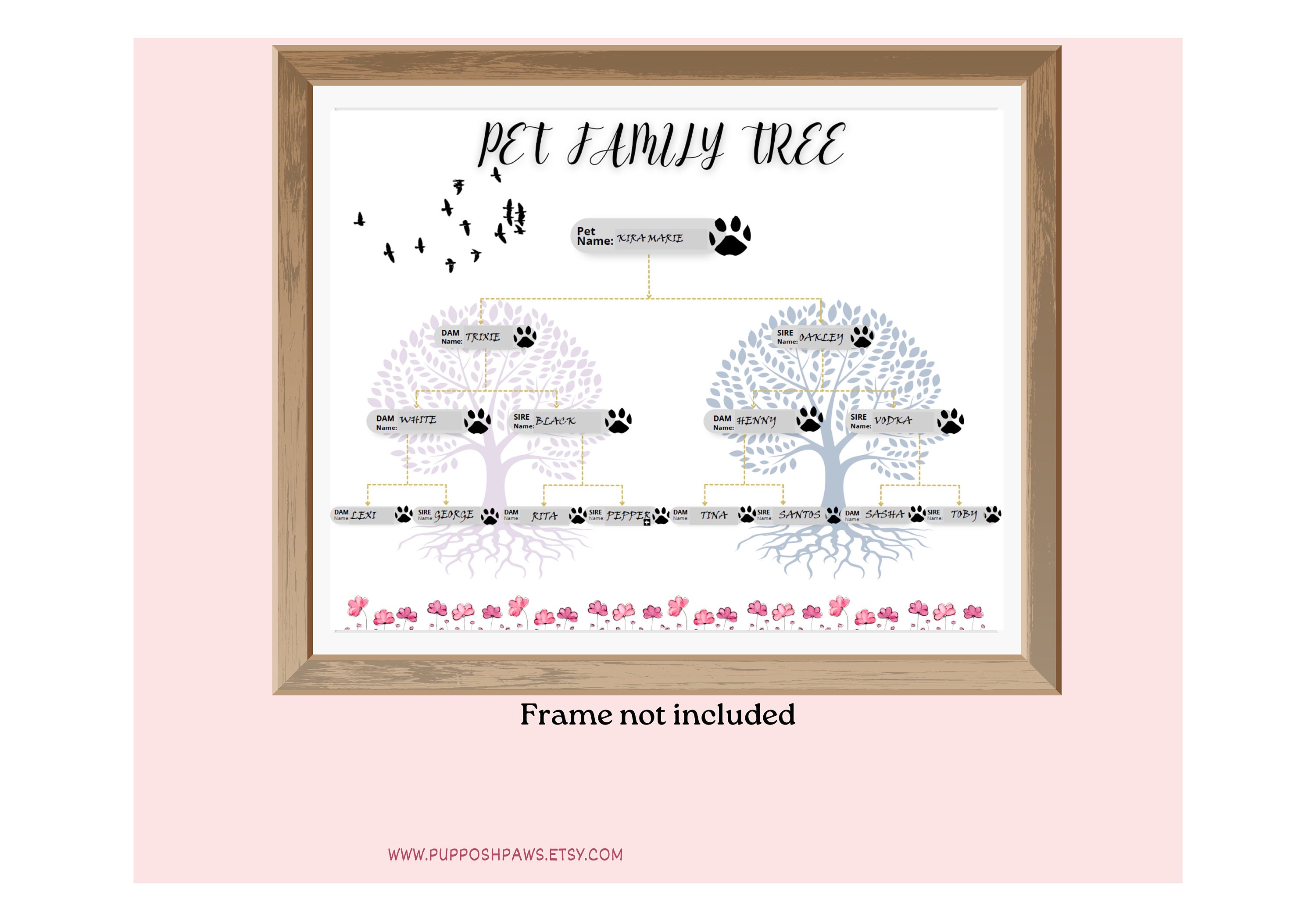 Designing A Dog Inheritance Worksheet.pdf Fillable Puppy Birth Certificate: Dog Family Tree Template (PDF) - Etsy