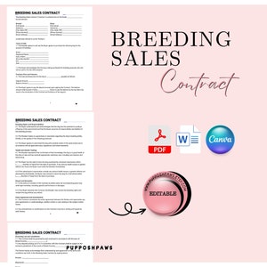 Breeding Sales Contract: Purchase Agreement of Sale for Breeders and New Owners