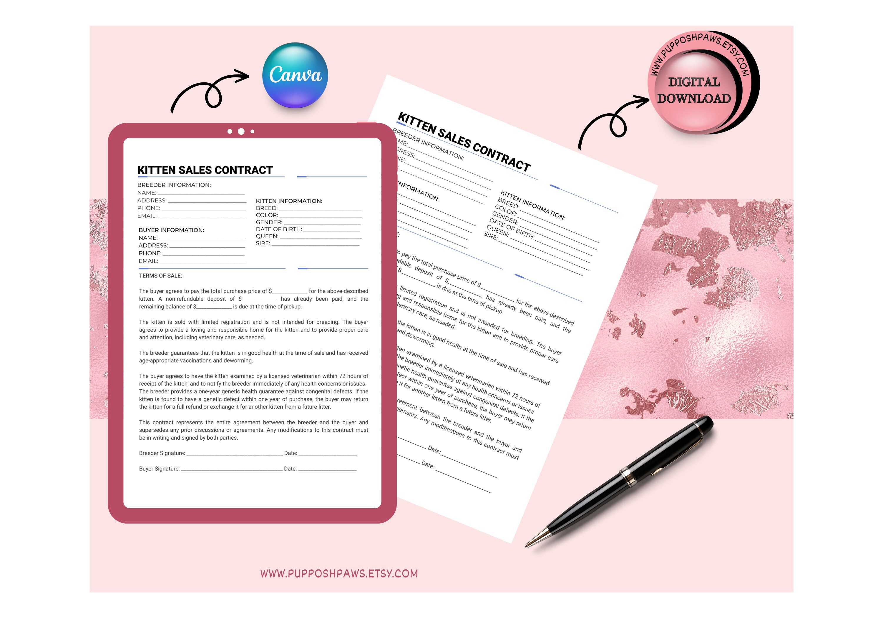 Kitten Sales Contract: Purchases and Sale Agreement for Breeder Kitten Kitten Sales Contract: Purchases and Sale Agreement for Breeder Kitten
